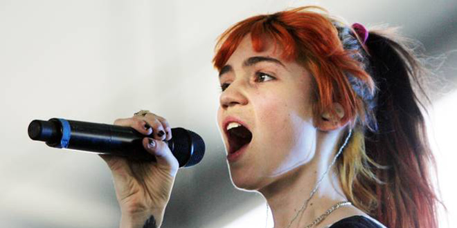 THE HIGH RANGE AND LAYERS OF VOICES USED BY GRIMES TO COMPOSE THEIR SONGS CREATE AN INNOVATIVE STYLE. HER VOICE CAN BE CONSIDERATED AS ANOTHER INSTRUMENT. 