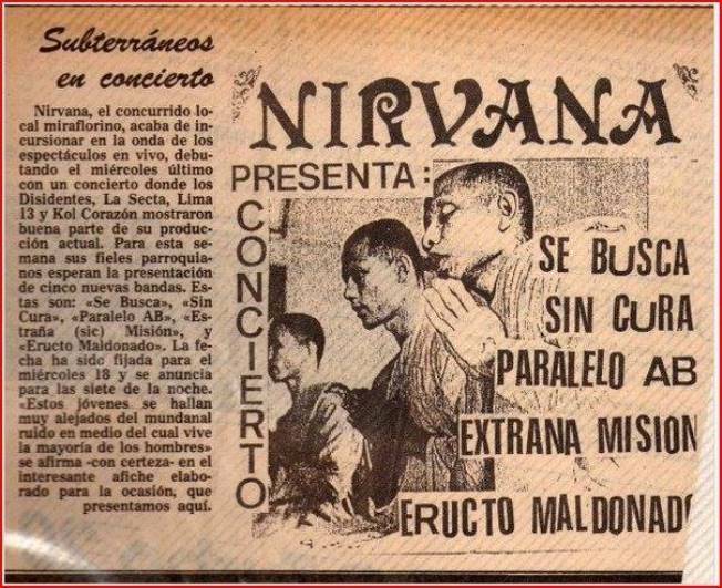 Disidentes. Nirvana 1988