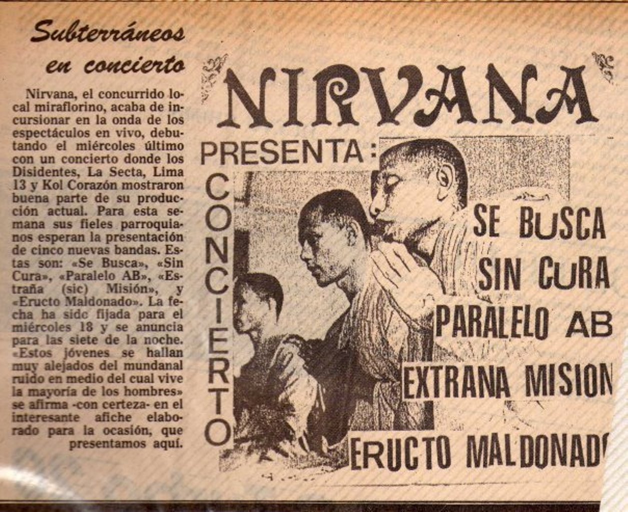 Sin Kura. Presentación Discoteca Nirvana