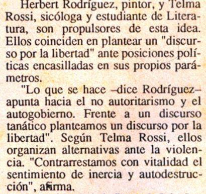 Telma Rossi. Herbert Rodríguez
