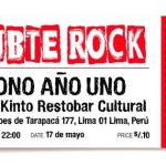 Tono Año Uno boleto subte rock
