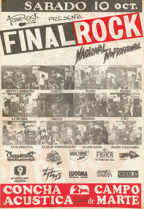 Historia del rock peruano. Afiche 1987